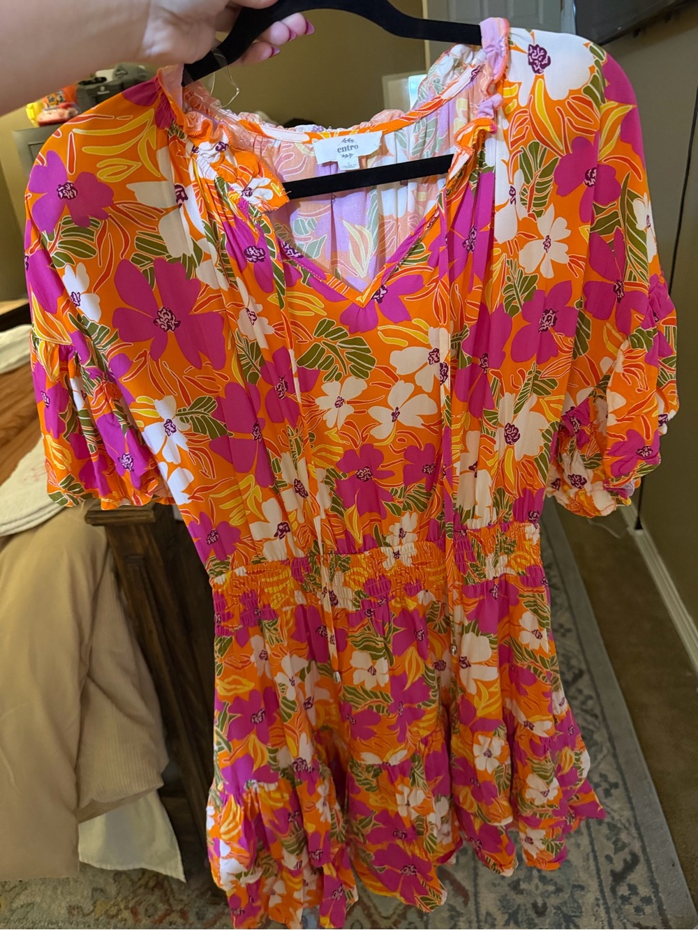 ENTRO SIZE L FLORAL DRESS